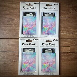 Phone Pocket cash and card holder, bundle of 4